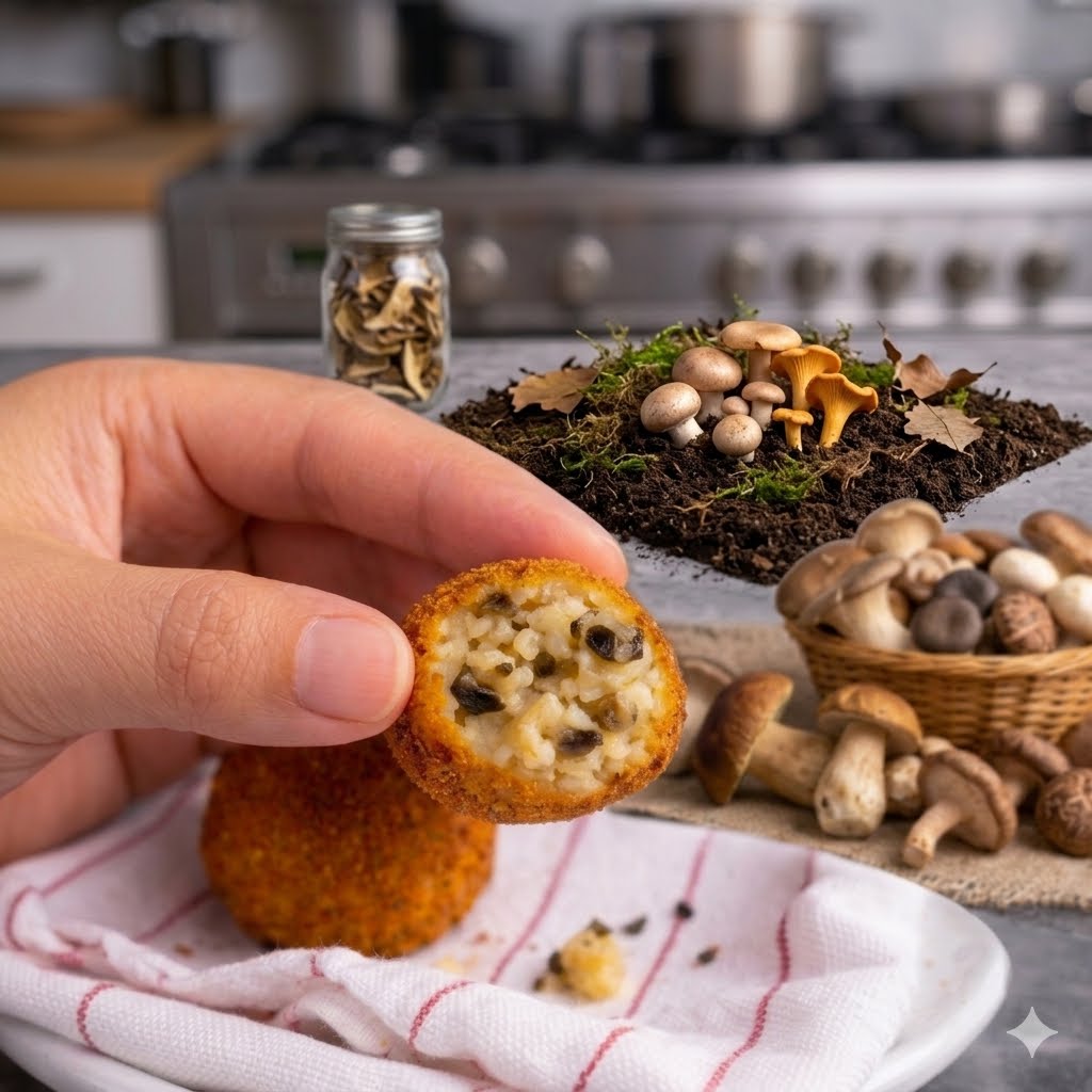 mushroom arancini